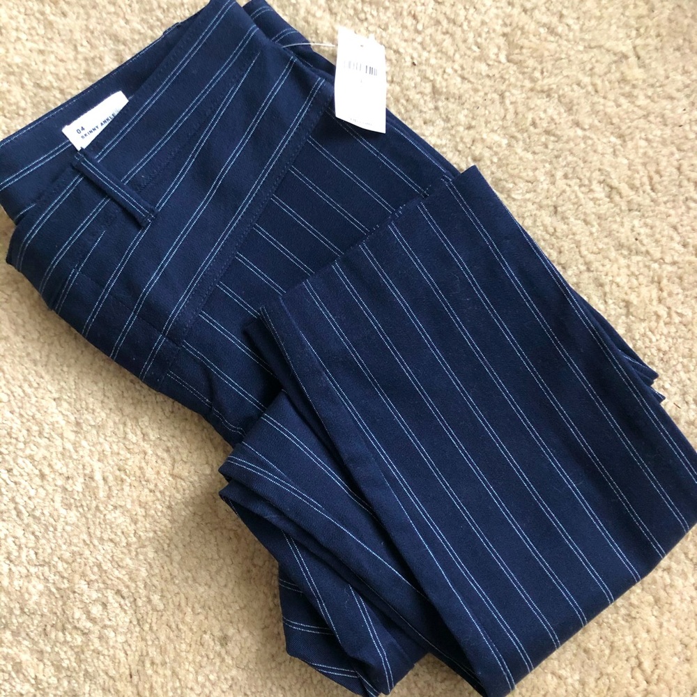 GAP (GAP for Good) Skinny Ankle Pants Sz 4 Nvy/Wht